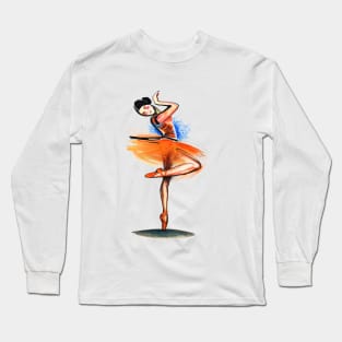 Ballerina Dance Drawing Long Sleeve T-Shirt